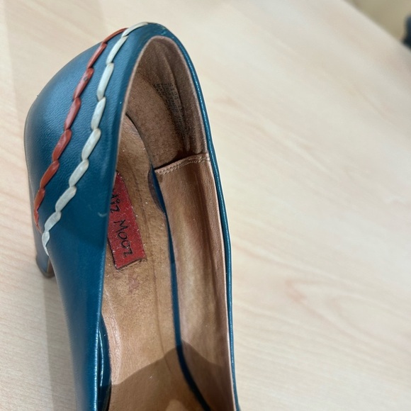 Miz Mooz teal and orange pumps 8.5 great used condition - Picture 5 of 15